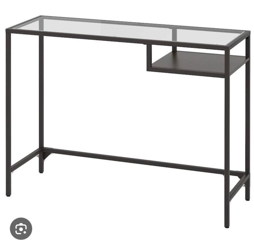 NEW Ikea VITTSJÖ Laptop Table, black/glass