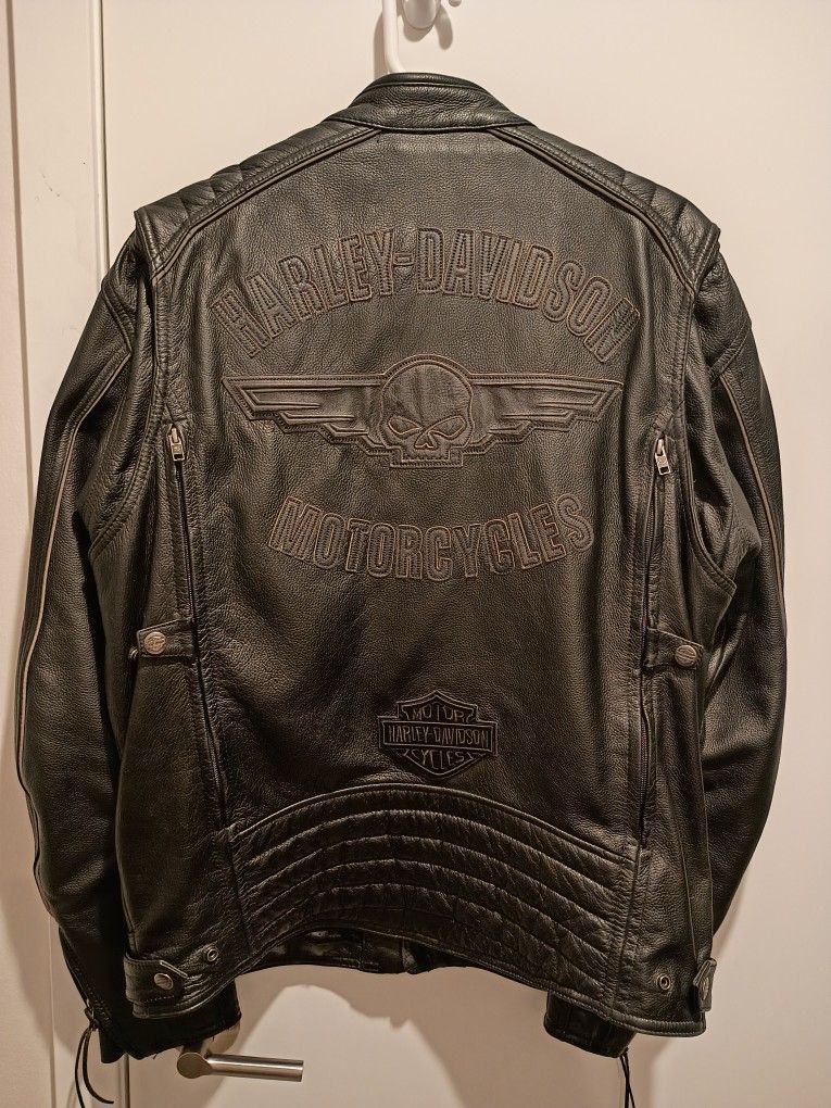 Harley Davidson DRAUGER Willie G QUADRUPLE VENT  LEATHER JACKET 