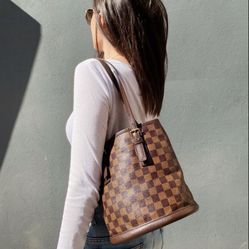 Louis Vuitton Bucket Damier Ebene Shoulder Bag