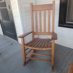 Natural Wood Frame Rocking Chair 