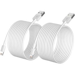 Apple MFi Certified 2Pack 10ft Fast Lightning Cable - Long iPhone Cable Cord for iPhone 12/11 Pro/11/XS MAX/XR/8/7/6s/6/5S/SE iPad/Air Original White
