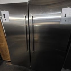66" JENN AIR COLUMNS REFRIGERATOR AND FREEZER STAINLESS STEEL 