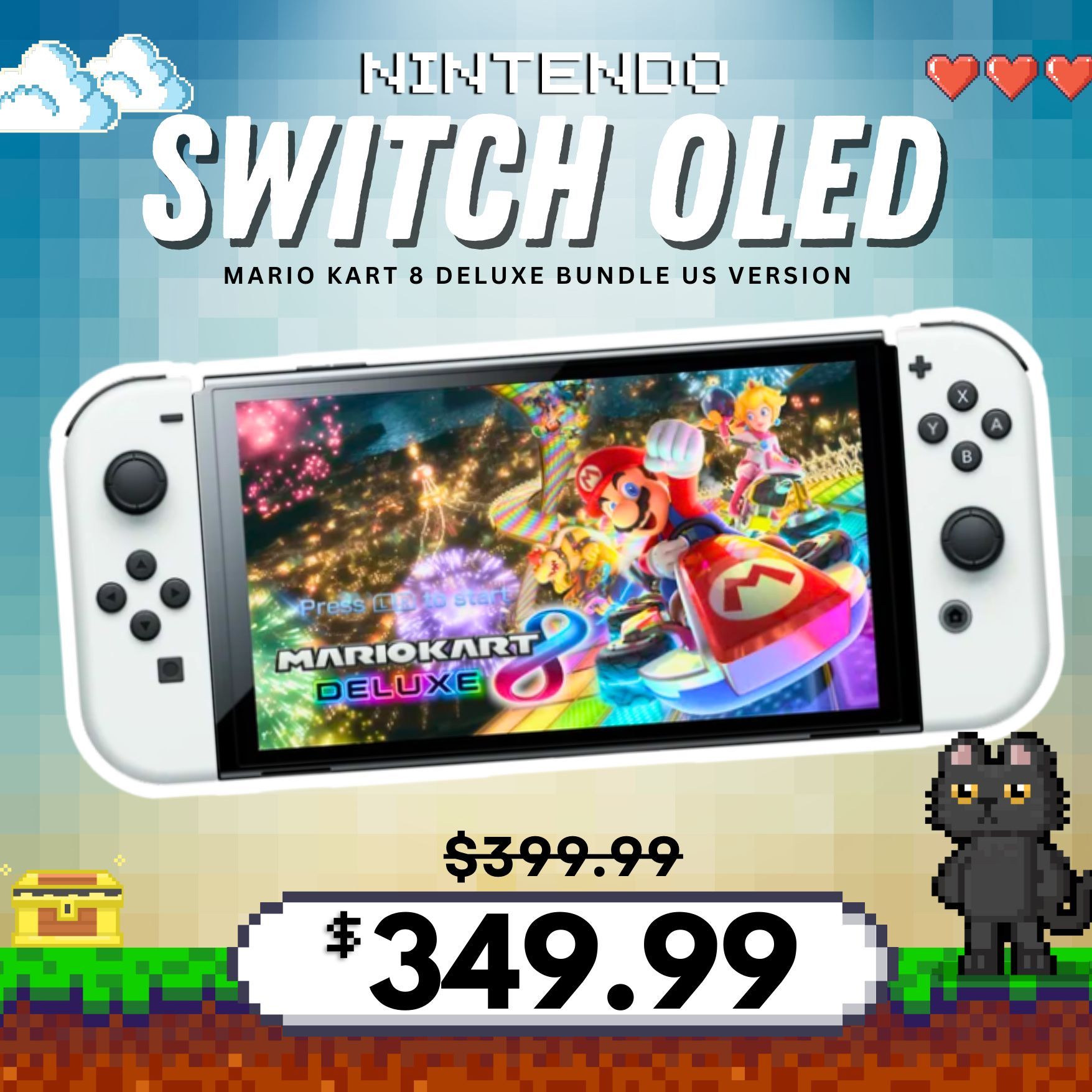 ๐ฎ nintendo switch oled mario kart 8 deluxe bundle โ only $1 to take it home | save $50 instantly