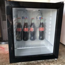 Coca Cola mini fridge with glass door