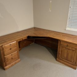 Sold Wood Corner Desk For Sale