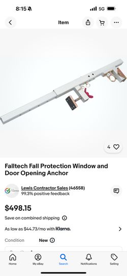 Fall tech Fall Protection Window And door Opening Anchor