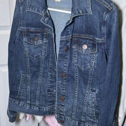 a.n.a Midweight Stretch Denim Blue Jean Jacket Dark Rinse Women’s Plus XS