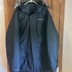 Eddie Bauer Men’s Superior Down Parka – XL – Brand New – Black 