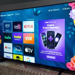 SMART  TV   HISENSE   75"  4K  ROKU   LED  HDR   DOLBY   VISION   FULL  UHD  2160p🟢 ( NEGOTIABLE  ) 🟣 FREE   DELIVERY ⛔️