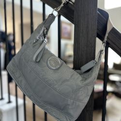 COACH SHOULDER BAG / GRAY