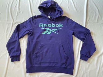 Reebok Hoodie Pullover Long Sleeve Shirt Sweatshirt Top Tee Purple Men Medium M