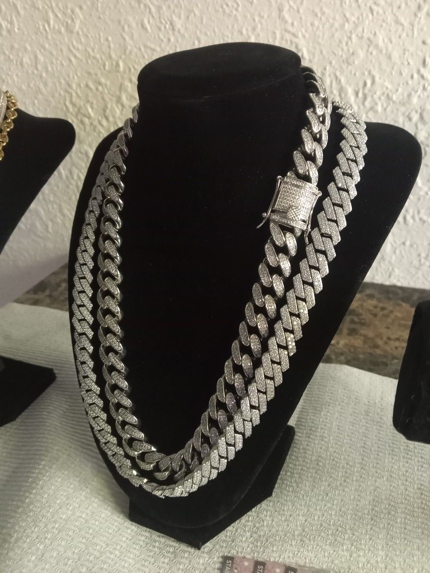 Stainless Steel Jewelry, Cuban LINK, '18 inch.