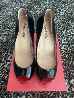 Sexy Black Peep Toe Heels