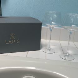 Crystal Lapis Wine Glasses