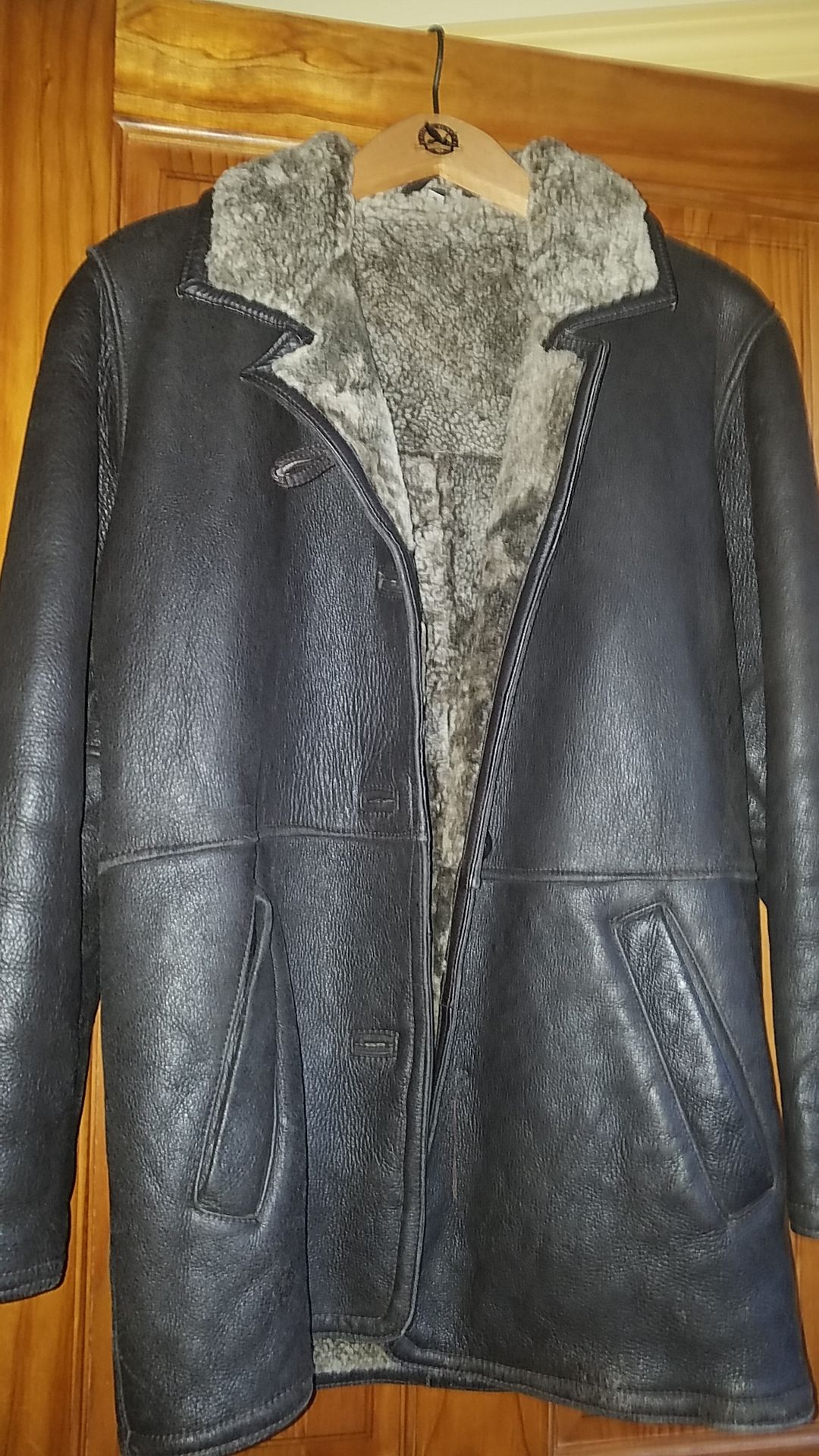 vintage Italian leather coat
