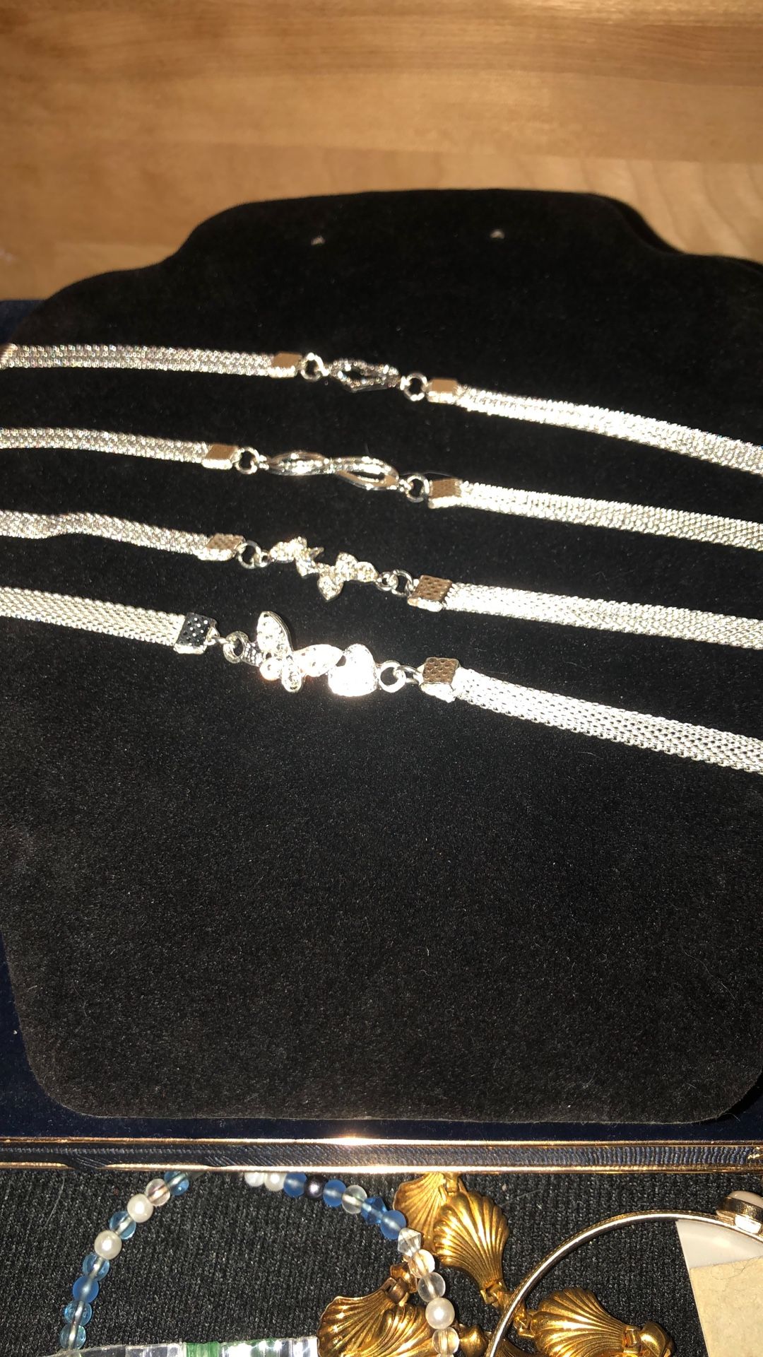 Silver Toned Rhinestone Bracelet