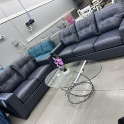 2pc Living Room Set 💙 Dark Blue Color 