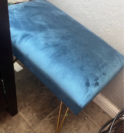 Small blue Bench Seat/Ottoman