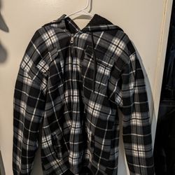 Flannel Jacket With Hood