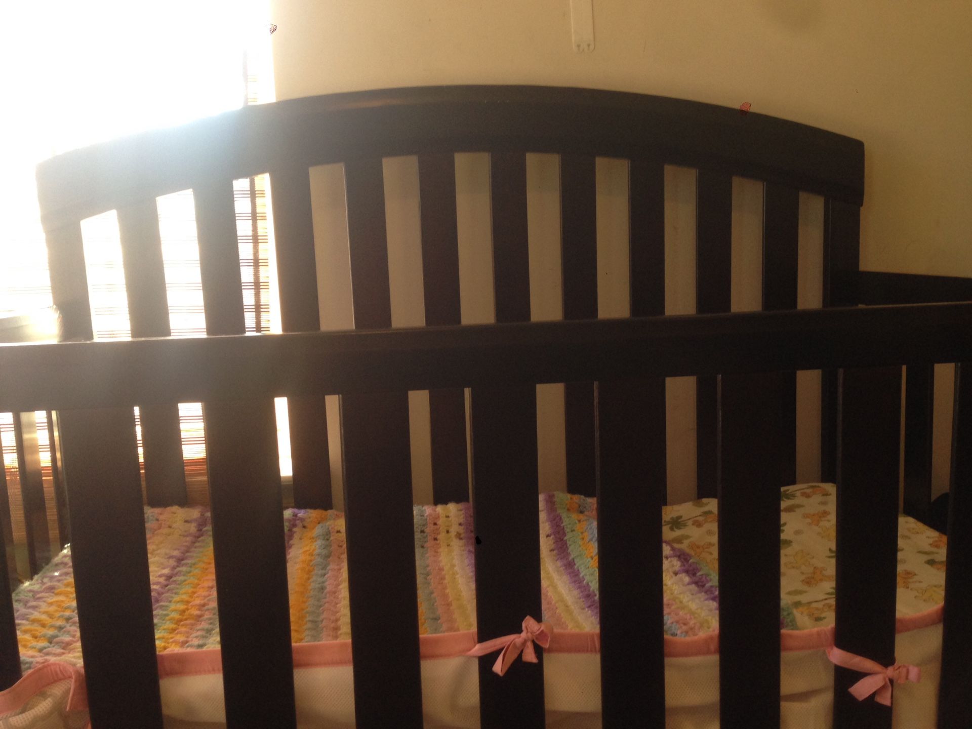 Baby Crib Dark Mocha Brown