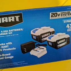 New -  HART 20V 4Ah Battery and Charger Kit