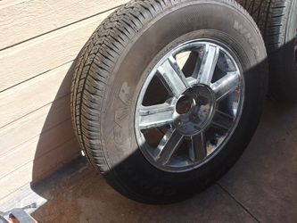 265 65 18 rines for escalade 2006 6 lugs 90 tread. Tires