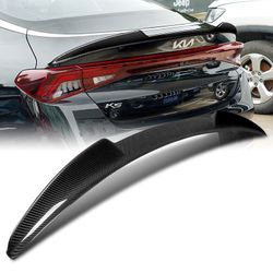 For 2021-2023 Kia K5 Optima V-Style Carbon Fiber Duckbill Trunk Lid Spoiler Wing -(2-SPC-7518-CF