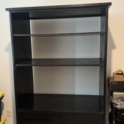 Black Display Shelving Unit - Was Tv Console - 