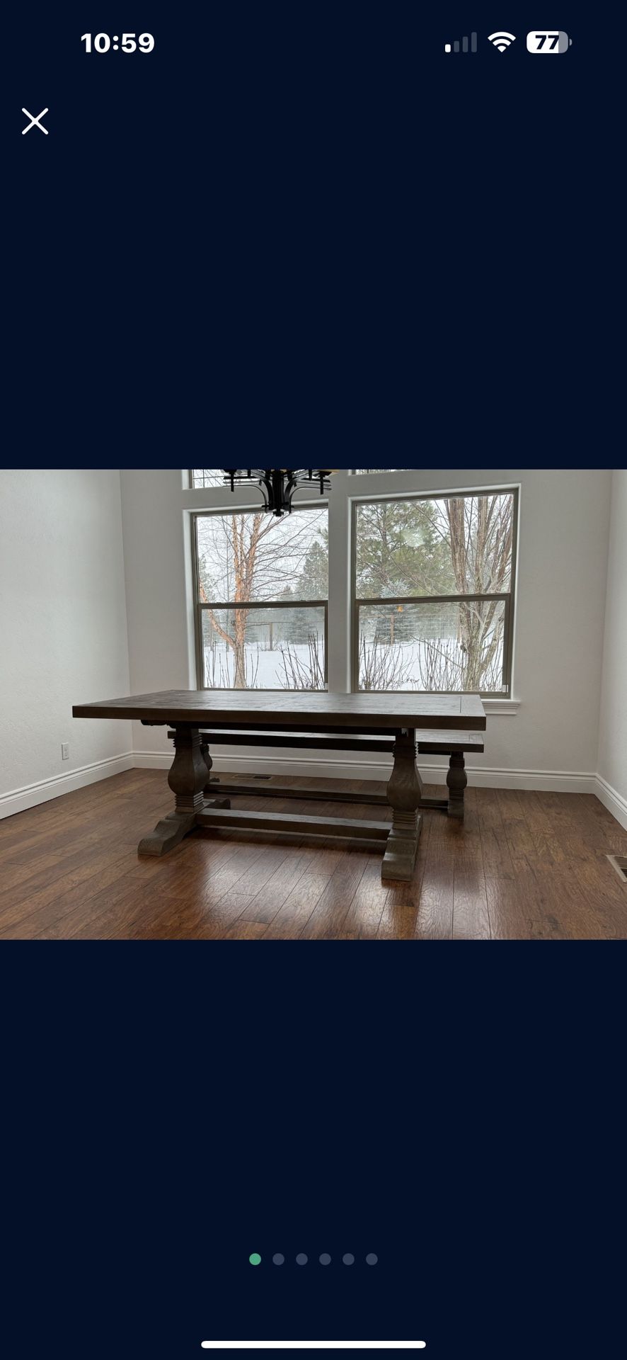 Nearly New Trestle Table And Bench