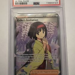 Erika’s Invitation 151 Psa10 Pokemon Card Slab