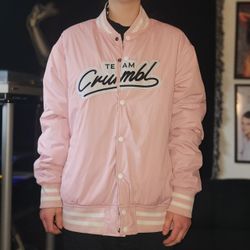 Crumbl Reversible Bomber Varsity Jacket