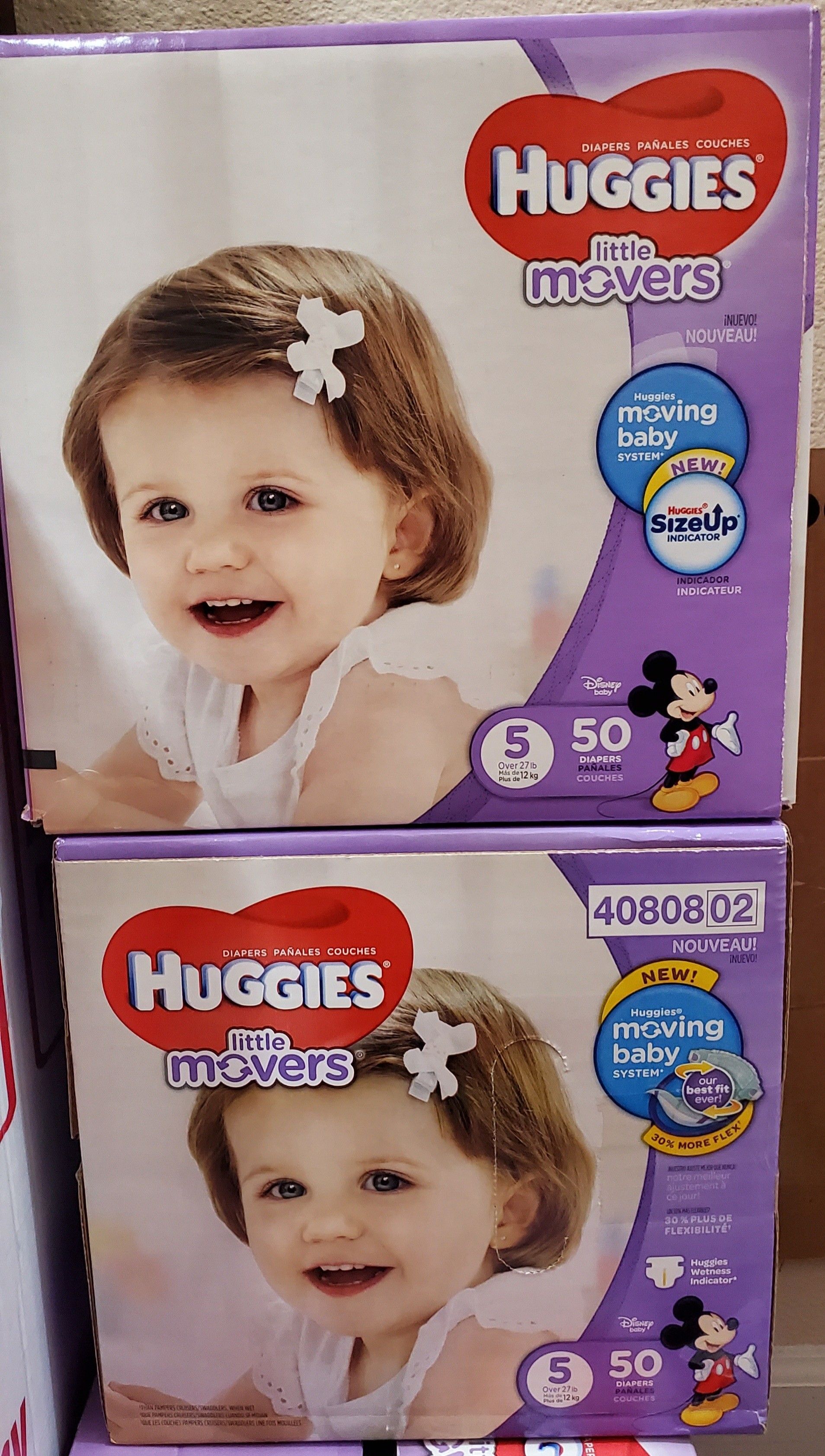 2 boxes Huggies size 5