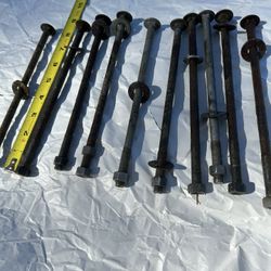 10 - 8” Carriage Bolts  3/8” Diameter 