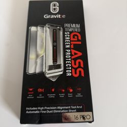 Gravit:e 9H Tempered Glass Screen Protector 2 Pack for iPhone 16 Pro