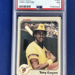 1983 Fleer Tony Gwynn Rookie Baseball Card Graded PSA 7