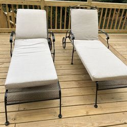 Patio Chaise Cushion 2pc Set for Lounge Chair, Tan - Cushions Only