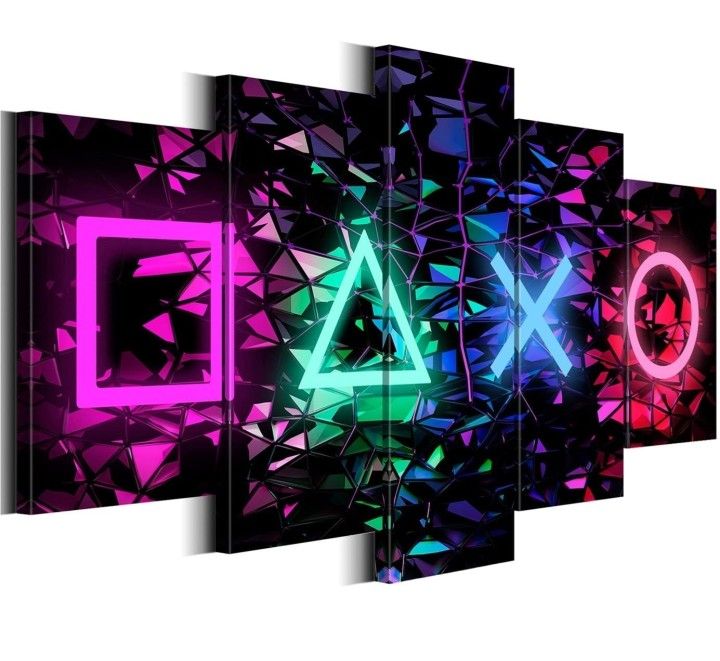 NEW Gamer Symbols Canvas Wall Art