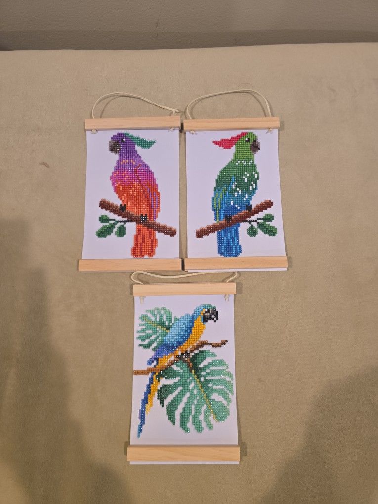 Hanging Diamond Art Birds