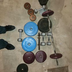 Weights And Curling Bar