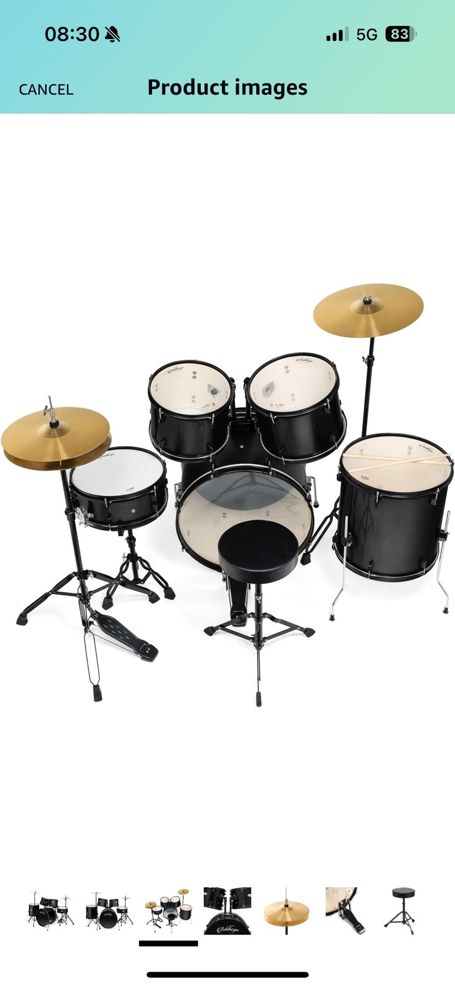 Complete 5 Piece Drum Set
