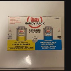 New In Box Oatey Plumbing Handy Pack Cleaner And ABS Cement