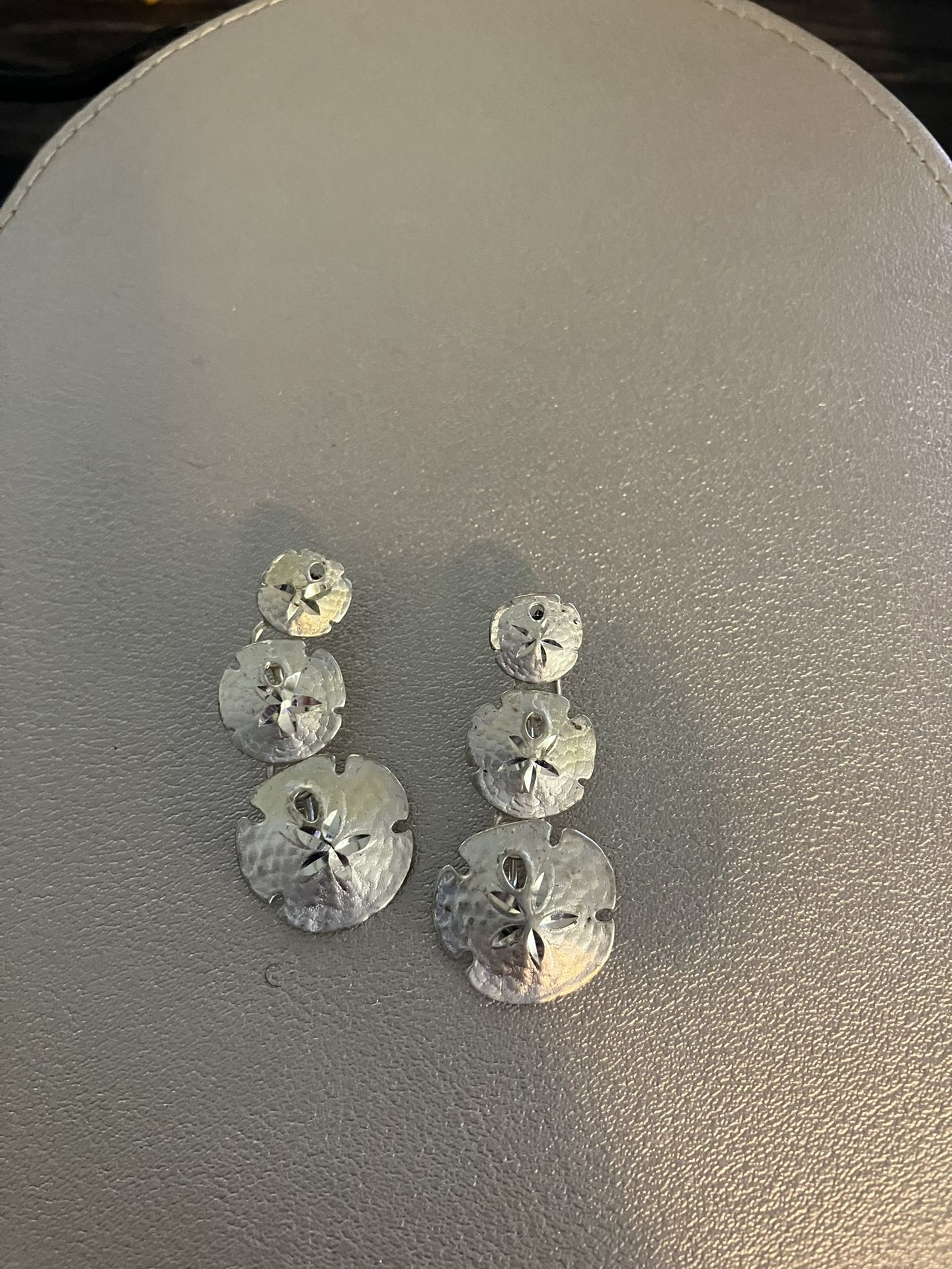 Silver Sanddollar earrings