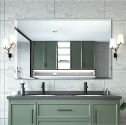 Mirrorons Frameless Beveled Wall Mirror