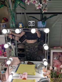 Green camo cargo pants