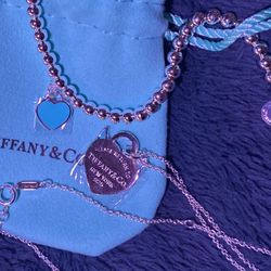 T&Co Tiffany And Co Earrings Bracelet Necklace Heart Pendant 