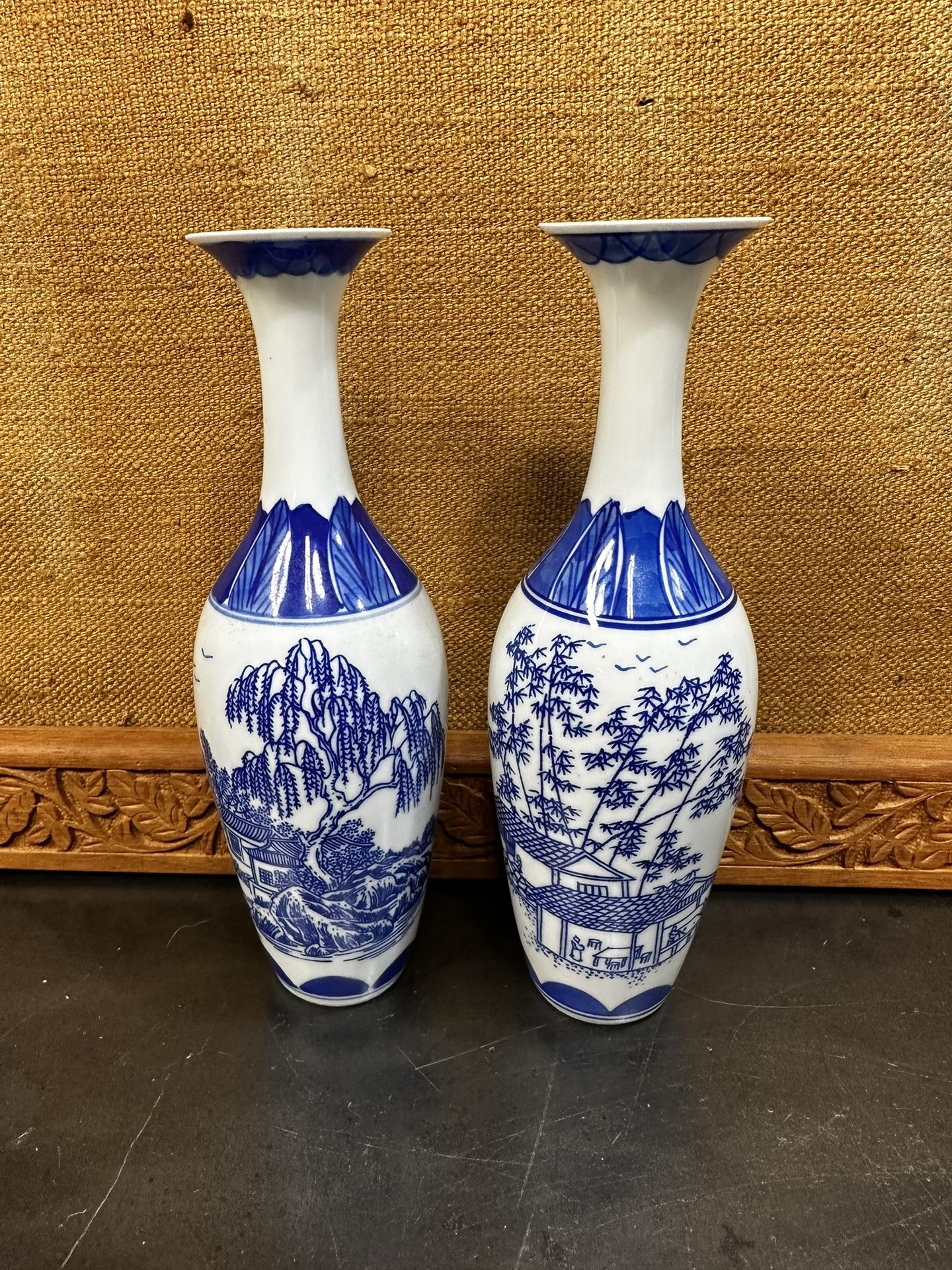 Pair CHINESE SET OF 2 "ZHONG GUO JING PIN BO TAI CHI" Egg Shell CHINA VASES