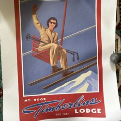 Ski Mount Hood advertisement poster