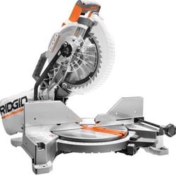 RIDGID R4113 RIDGID 15 Amp 10 in. Dual Miter Saw with LED Cut Line Indicator