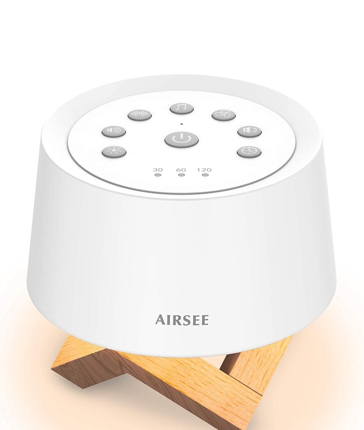 AIRSEE Upgraded Sound Machine, Portable White Noise Machine for Adults Baby Elder, 34 High Fidelity Non-looping Sounds for Sleeping Nursery Meditation