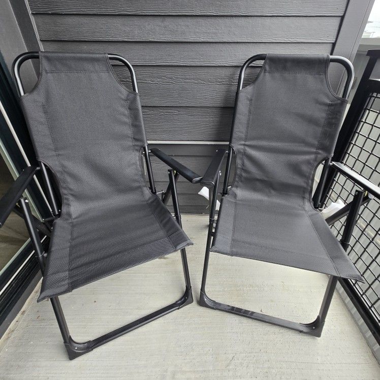 Set Of 2 Reclining Patio Chairs 